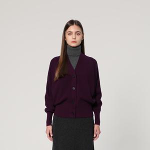 브이넥 라글란 가디건 (UFJKCA45FN-PURPLE)
