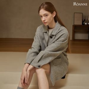 [최초가 199,000원][로안]헨드메이드 울 플랫카라 자켓