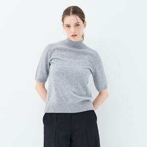 [25FW] 캐시미어 반팔 소매 란타나 모크넥 풀오버 (UFKKMN330C-M/GREY)