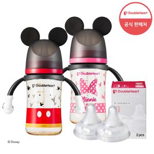 3세대 디즈니 240ml (핸들/노꼭지) 젖병2개+젖꼭지2개