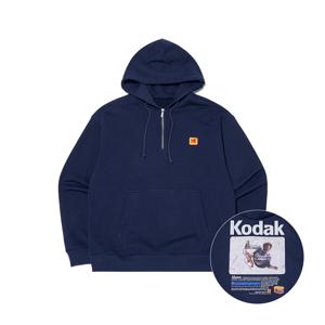 코다크롬 필름 그래픽 반집업 후드 NAVY