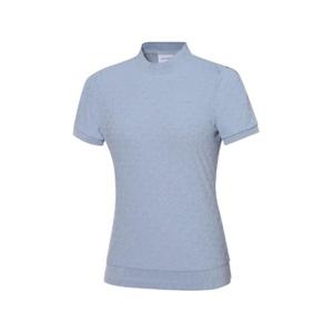골프반팔티 KQJ WWM23212GB CO W.ICE 변형 카라 블라우스 L (Grayish BLUE)