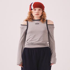 Stretch Layered T Shirt_Gray