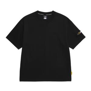 N252UTS902 와펜 세미오버핏 반팔 티셔츠 CARBON BLACK