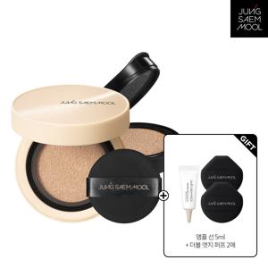 스킨 누더 커버레이어 쿠션 (본품+리필) + 앰플선 5ml + 더블엣지퍼프 2P