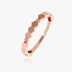 14K 18K 헤일로 헥사곤 미스 링 금 반지