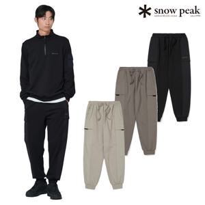 [최초가:139,000원] 우븐 믹스 조거 팬츠 캠핑룩 바지 S24FMFFP24_BS_C