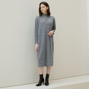 [최초가 256000원] 하이넥 단작 기모 플리츠 원피스_YI11WNPOP03