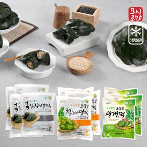 영광모시떡  생떡 흑임자송편4봉+참깨송편3봉+개떡3 총100개 4kg