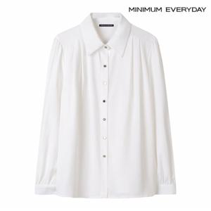 정상가:59,000원 ㅣ [미니멈 에브리데이]핀턱 카라 버튼 블라우스 (EB3BA019D)