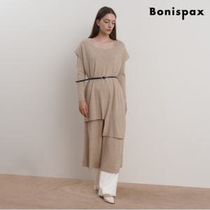 정상가:139,000원 ㅣ 벨티드 모던 베스트 레이어드 원피스 (XP3OW005L0)