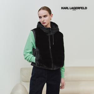 칼라거펠트 25FW FAUX밍크 다운 베스트