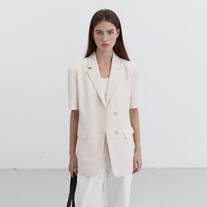 던스트 HALF SLEEVE BELTED LINEN JACKET_UDJA5B226CR