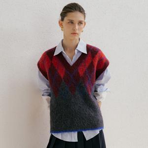 바니스뉴욕 25FW 칸 아가일 니트베스트