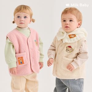 [정상가47,900원]밀크 폴라플리스 유아조끼