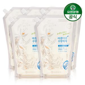 [유한양행] 아름다운 주방세제 쌀추출물 1.4L리필 5개