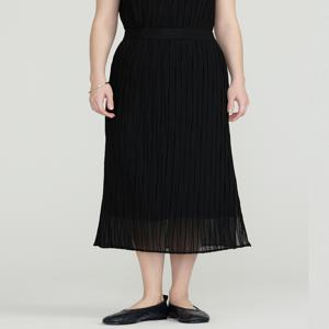닥스 여성 DLSK5BP22BK [D-PLEATS] 블랙 플리츠 밴딩 롱 플레어 스커트