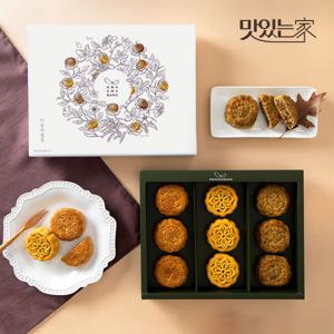 [10/1 오전 11시 이전(추석전 배송)] 더담아 월병세트 9개입(+쇼핑백) / 화과자 선물세트 프리미엄 간식