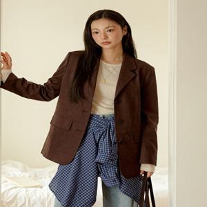 [정가329,000] 싱글 쓰리버튼 스웨이드 자켓 OL5XJ8800