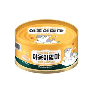 그레인프리 습식캔 야옹이맘마 흰살참치닭가슴살160g / 기호성좋은