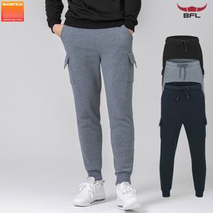 BFL 겨울 남성 넒은 카고포켓 기모 조거팬츠/트레이닝바지 W2CBPS-590B