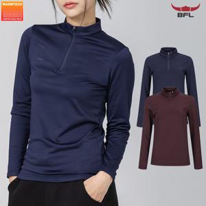 BFL 겨울 여성 만능코디 웜업 기모 집업티셔츠/등산티 W2CZTS-506W