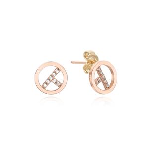 [티르리르] 14K 핑크골드 타이니 T 귀걸이 TESK4P20790S