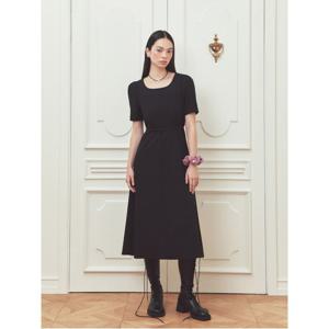 [24FW][B. my] 클래식 벨티드 롱 원피스  블랙 (BF4871N015)