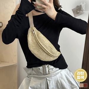 벨라도나 여성 라탄힙색 슬링백 크로스백 스포티 가방 미니백