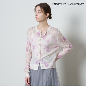 정상가:79000원 ㅣ [미니멈 에브리데이]플라워 패턴 울 긴팔 가디건 (EB3CK045D)