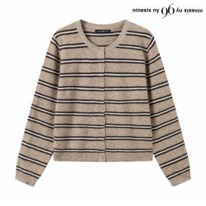 정상가:69000원 ㅣ 캐주얼 단가라 라운드넥 오버핏 가디건 (NP3CK016L0)