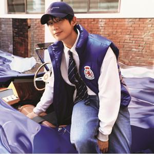 [정해인 착용]  크레스트 샤이니 다운 베스트 (T12F7QVT630MT1D03)