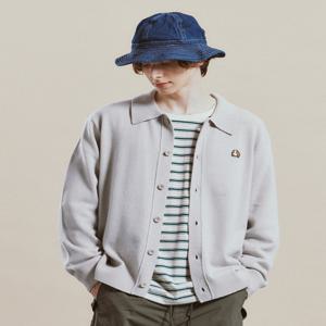 피즈 SPSW4F102G1 [PHIZ] 라이트 그레이 셔츠카라 울혼방 가디건