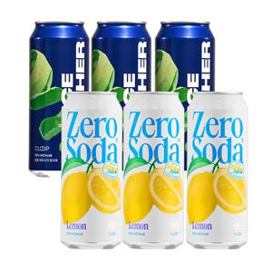 클룹 제로소다 500ml 2종 혼합 (청사과+레몬)