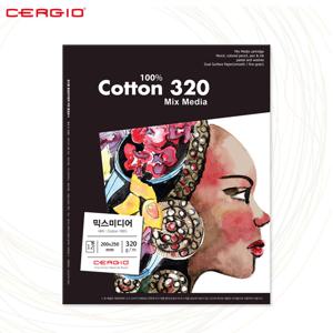 캔손 세르지오 코튼 스케치북 320g 20x25/믹스미디어스케치북