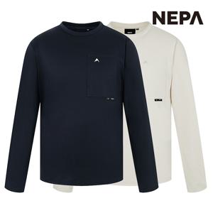 공용 C/P 포켓 긴팔 라운드 티셔츠 7JE5366