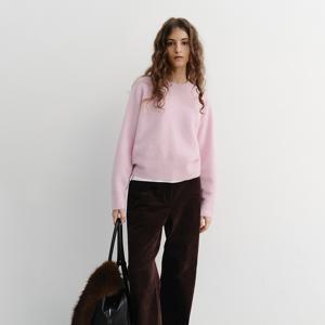 던스트 UNISEX SHAGGY DOG SWEATER SOFT PINK_UDSW5D128P1