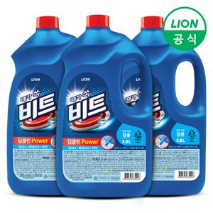 비트 세탁세제 딥클린파워 액체 4L 리필겸용 3개