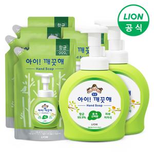 아이깨끗해 손세정제 숲속산책 용기 490ml 2개+리필 450ml 4개