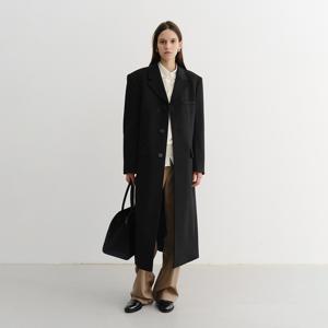 던스트 UNISEX 2-WAY 3 BUTTON CASHMERE COAT BLACK_UDCO5D121BK