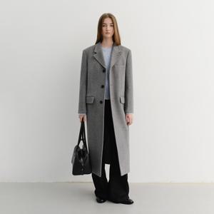 던스트 UNISEX 2-WAY 3 BUTTON CASHMERE COAT MELANGE GREY_UDCO5D121G2