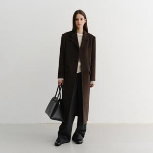 던스트 UNISEX 2-WAY 3 BUTTON CASHMERE COAT BROWN_UDCO5D121W2