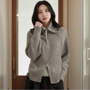 [최초가69,900원]  울 블랜디드 집업 가디건 3종택1