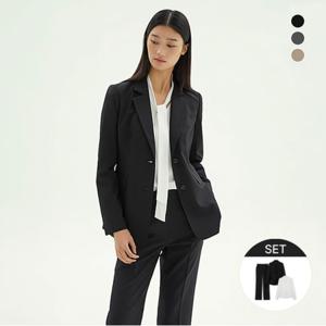 [최초가137,000원] [3종세트] 포트레 자켓+팬츠+블라우스 택1