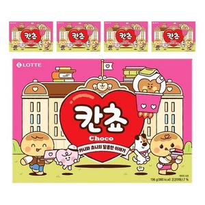 롯데웰푸드 칸쵸 초코, 196g, 5개