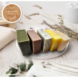 녹차비누+어성초비누+대리석마블비누+카렌듈라비누+녹두비누 총5개입 천연수제비누 올인원 천연수제비누