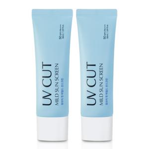 에네스티 유브이 컷 마일드 선스크린(SPF50+) 순한 선크림 50ml 2개 신제품 출시기념 여행용 10mL 증정