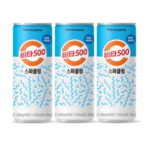 광동 비타500 스파클링 250ml x 24캔 고용량 비타민C 1200mg 타우린 드링크 건강 음료