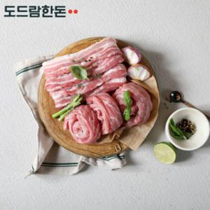 (한정수량) 도드람한돈 냉장 삼겹살/등심꽃살 반반팩 1kg/무료배송