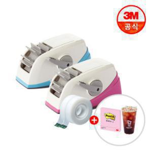(20+10%) 3M 스카치 테이프 원터치 디스펜서 블루/핑크(선택)+매직테이프 2롤+랜덤 포스트잇